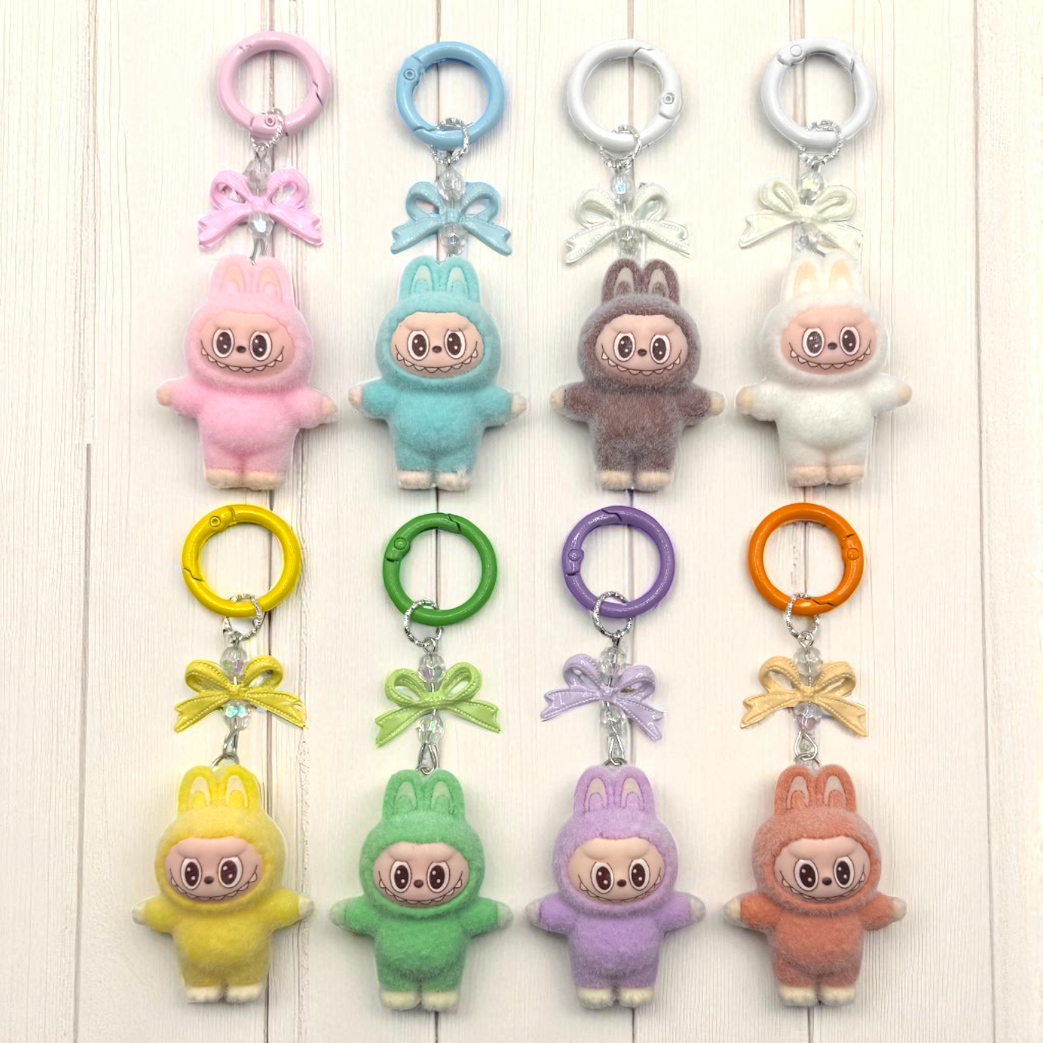 Colorful Labubu Bunny gift Keychains Collection