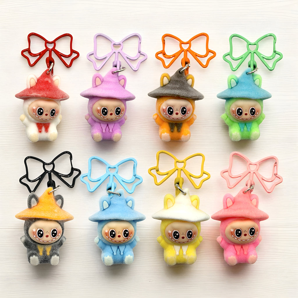 Labubu Mini Hat Butterfly Keychain